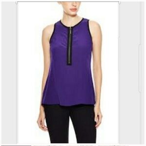 NANETTE LEPORE VISIONARY VIOLET TOP SZ 6